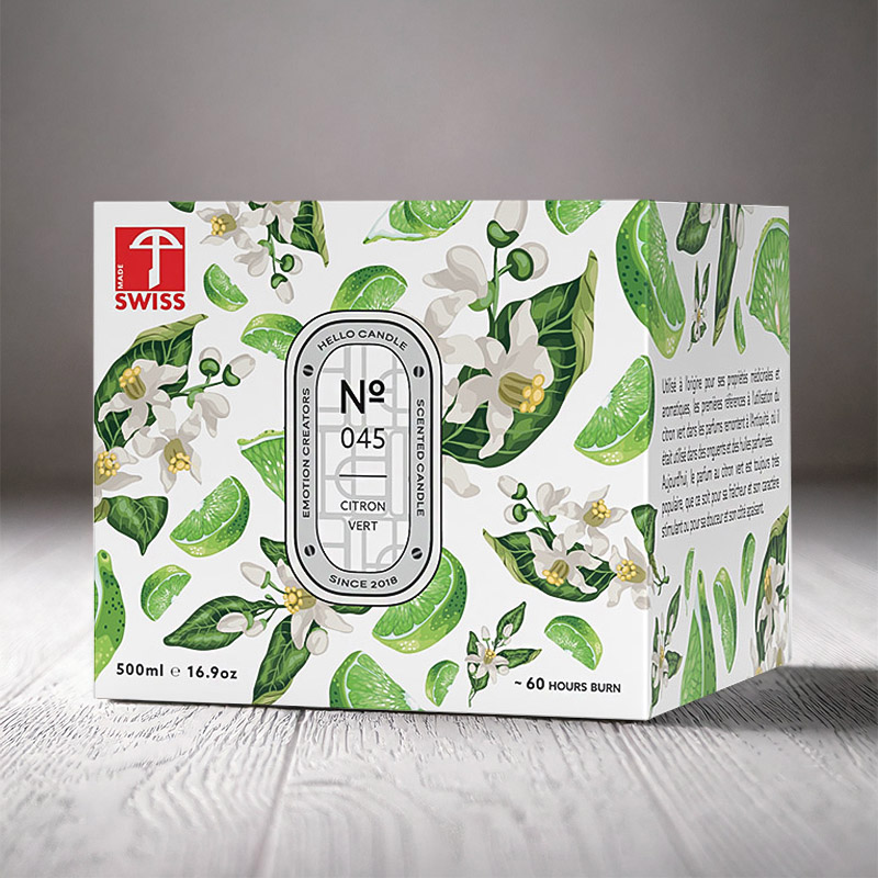 HELLO CANDLE CITRON VERT 500ml