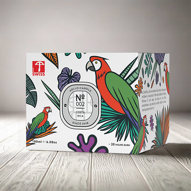 HELLO CANDLE COSTA RICA 180ml (PINEAPPLE & PASSIONFRUIT)