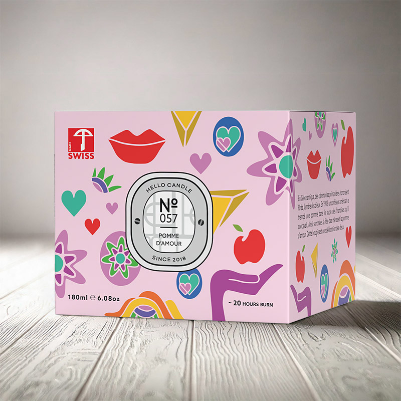 HELLO CANDLE POMME D'AMOUR 180ml