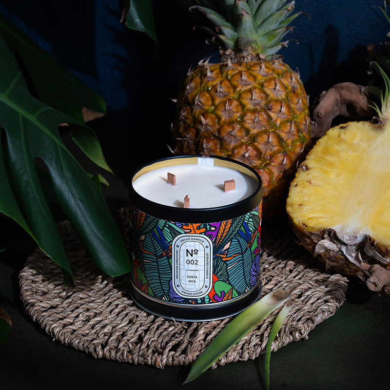 HELLO CANDLE COSTA RICA 180ml (PINEAPPLE & PASSIONFRUIT)