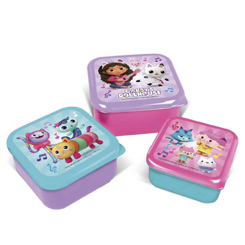 SNACK BOXES GABBY'S DOLLHOUSE 3pcs