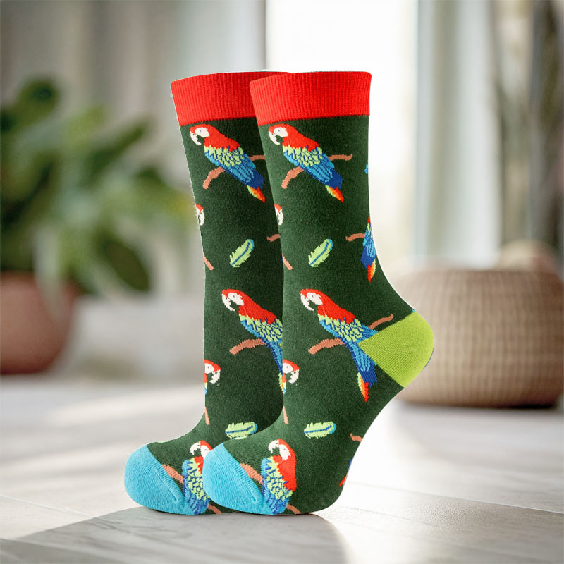 COZY NOXXIEZ SOXXIEZ PARROT GREEN 38-45 6pcs