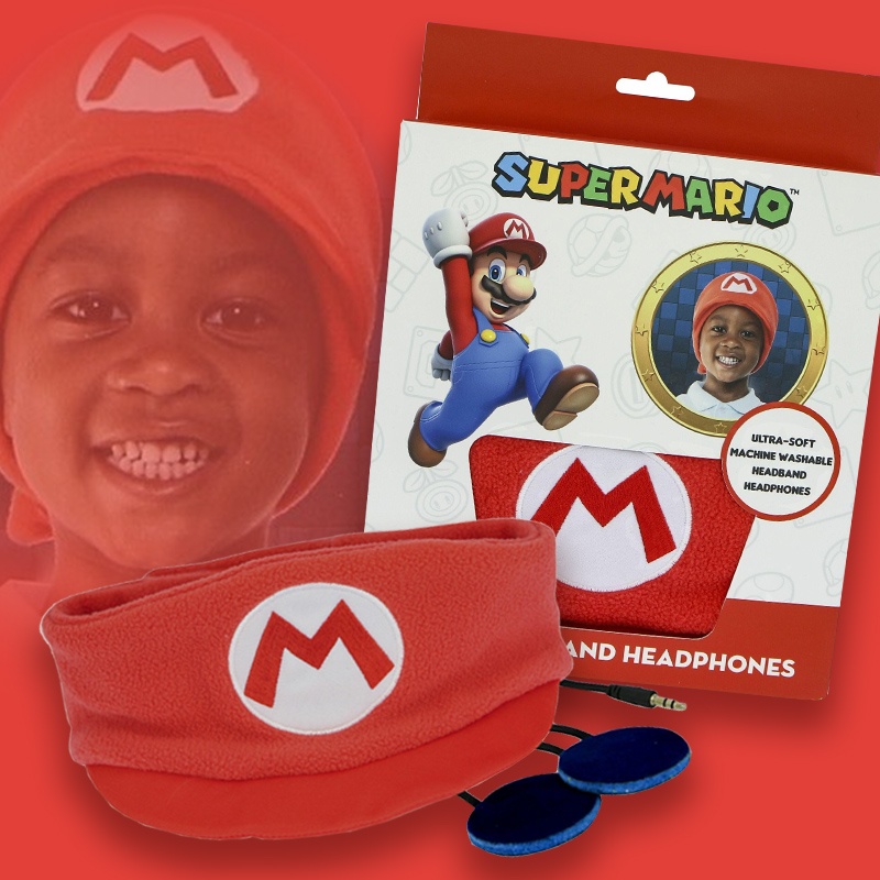 SUPER MARIO KIDS AUDIOBAND HEADPHONES