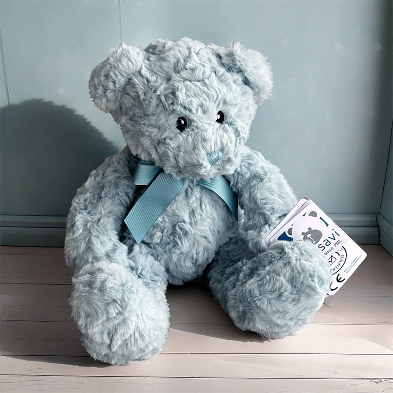 TEDDY BEAR LARRY BLUE 37CM