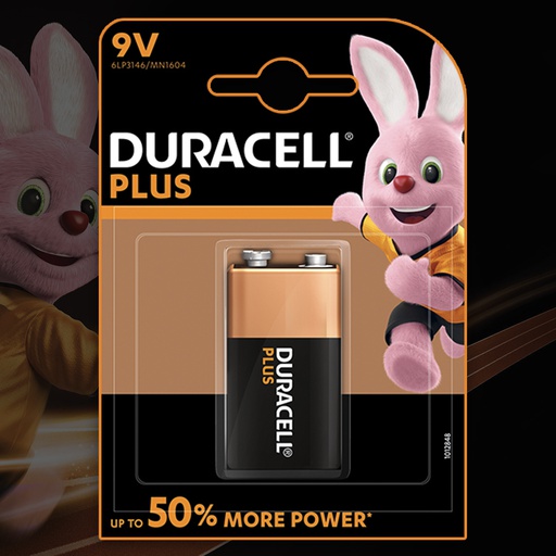 [00007602] DURACELL PLUS POWER "9V" 1pcs 6LR61 /10