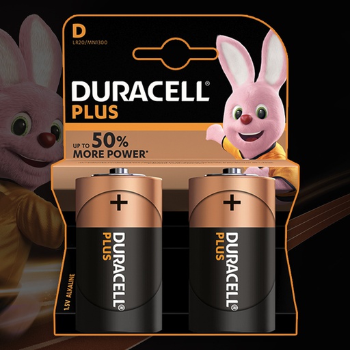 [00007604] DURACELL PLUS POWER "D" 2pcs LR20 /10