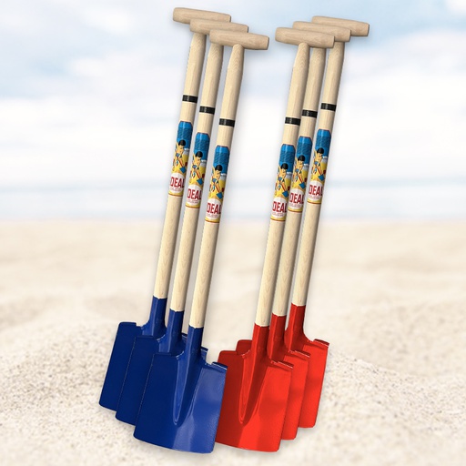 [00140026] METALEN SCHOP ROOD/BLAUW 80cm /6