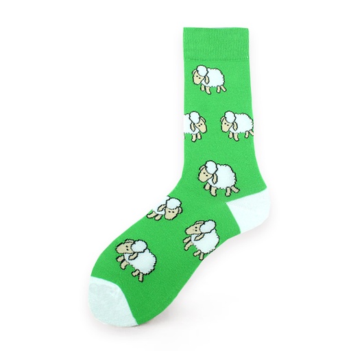 [00030210] COZY NOXXIEZ SOXXIEZ SHEEP GREEN 38-45 6pcs