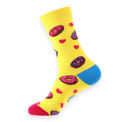 [00030214] COZY NOXXIEZ SOXXIEZ DONUT YELLOW 38-45 6pcs