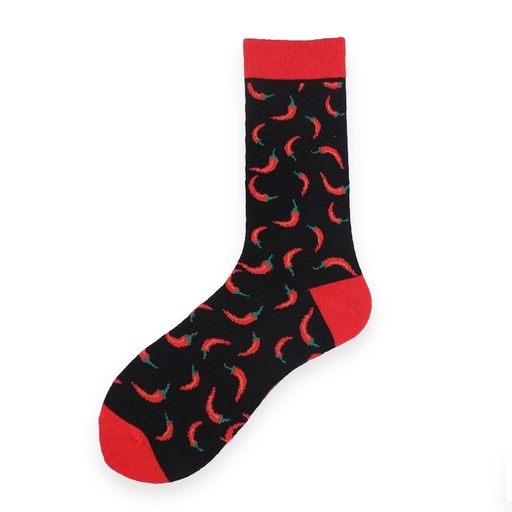 [00030221] COZY NOXXIEZ SOXXIEZ RED PEPPER BLACK 38-45 6pcs