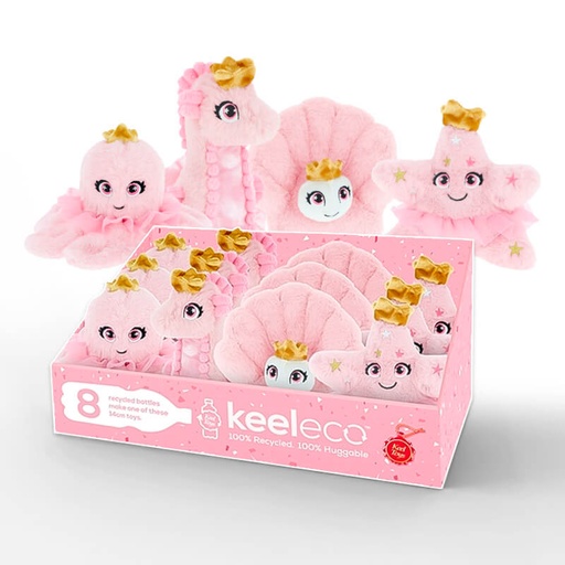 [00020532] KEELECO PINK SEALIFE 14CM COUNTER DISPLAY 12pcs