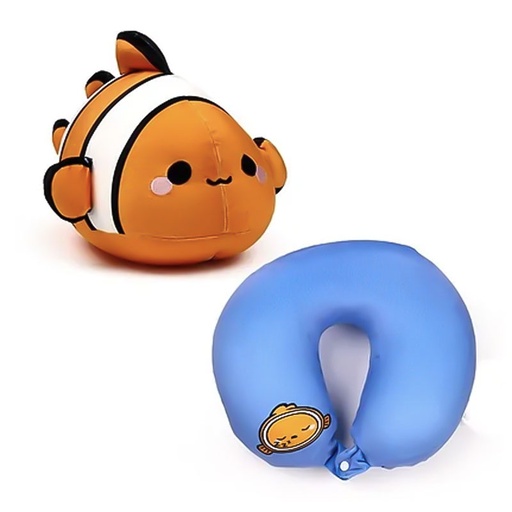[00020922] SWAPSEAZZZ 2 IN 1 TRAVEL PILLOW ADORAMALS CLOWNFISH
