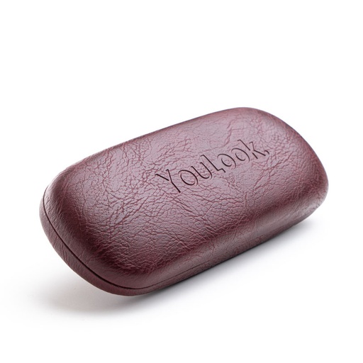 [81001033] GLASSES LEATHER CASE BORDEAUX