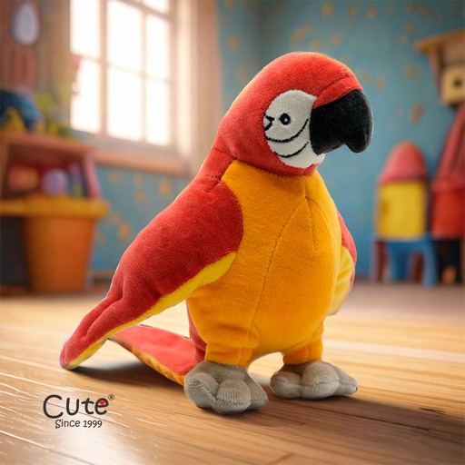 [00020732] ROOSTER THE RED PARROT 20cm